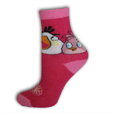  Gyerek pamut bokazokni - Angry Birds - 27-30 - pink