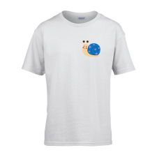  Gyerek póló Ovis jelel Színes csiga mintával Fehér 158 méret gyerek póló