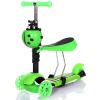  Gyerek roller 3 az 1-ben, LED kerekekkel, katicabogár kosárral, zöld