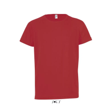  Gyerek SPORTY raglán ujjú kereknyakú sportpóló, SOLS SO01166, Red-8A gyerek póló