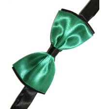  Gyerek szatén csokornyakkendő - Fekete-zöld nyakkendő