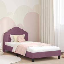  Gyerekágy kerettel fejtámlával Lila 80 x 200 cm Bársony gyermekbútor