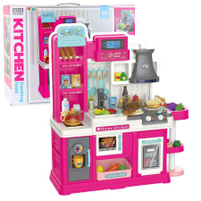  Gyerekkonyhai Vízforraló Színváltós Ételgőzölős Rózsaszín 64 db. 28018 konyhakészlet