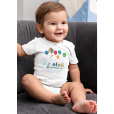 Gyereknapos rövid ujjú baba body fehér - 56-os méret kombidressz, body