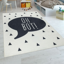  Gyerekszoba szőnyeg kisfiús felirattal - fekete-fehér 180x280 cm lakástextília