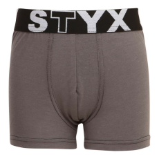  Gyermek boxeralsó Styx sportos gumipánt sötét szürke (GJ1063) 6-8 éves