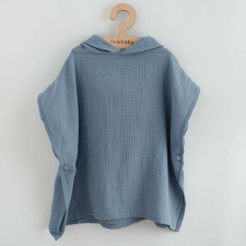 Gyermek muszlin poncsó New Baby Feeling kék 35 cm, vel. XS babatörülköző, kifogó