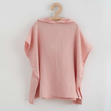 Gyermek muszlin poncsó New Baby Feeling rózsaszín 80 cm, vel. M babatörülköző, kifogó
