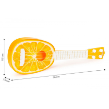 Gyermek Ukulele gitár négy húrral - Játékos hangszer kezdőknek - Narancs játékhangszer