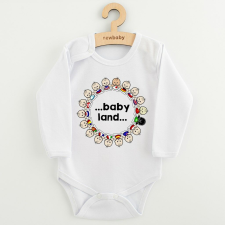 Gyermekek body nyomtatással New Baby ...baby land..., vel. 86 (12-18 h) kombidressz, body