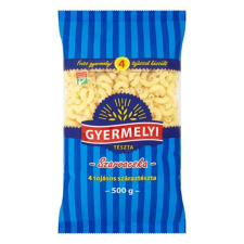 Gyermelyi Száraztészta szarvacska GYERMELYI 4 tojásos 500g alapvető élelmiszer