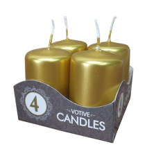  Gyertya adventi kicsi ARANY 4db/cs dekorációs kellék