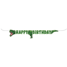 Gyertya & Decor T-Rex mintás Happy Birthday feliratú füzér party kellék