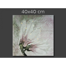 Gyertya &amp; Decor Világító ledes falikép virág grafika, keretezett kép