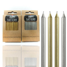  Gyertya szálas arany-ezüst 24db/csomag party kellék