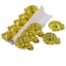  Gyertyatartó szálas gyertyához csipeszes arany 5cm 10db-os gyertya