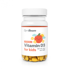 GymBeam Chewable Vitamin D3 for kids 120 tabl. narancs vitamin és táplálékkiegészítő