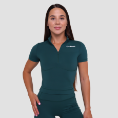 GymBeam Ignite női cropped póló Dark Green L
