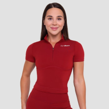 GymBeam Ignite női cropped póló Dark Red XL női póló