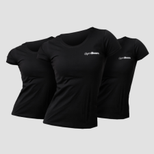 GymBeam Women‘s Basic T-Shirt 3pack Black női edzőruha
