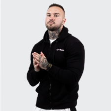 GymBeam Zipper Hoodie Black pulóver - GymBeam XXXL férfi pulóver, kardigán