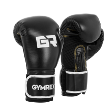 Gymrex Bokszkesztyű - 14 oz - szellőzővel - fekete boksz és harcművészeti eszköz