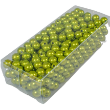  Gyöngy 8mm mohazöld 85gr dekorációs kellék
