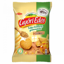  Győri Édes omlós, mézes keksz teljes kiőrlésű búzaliszttel 150 g csokoládé és édesség