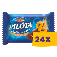 GYŐRI Győri Pilóta Vaníliás karika étcsokis 150g (Karton - 24 db) csokoládé és édesség