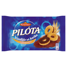GYŐRI Pilóta étcsokoládés vaniliás karika 150g alapvető élelmiszer
