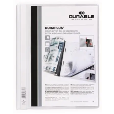 Gyorsfűző, A4, széles, panorámás, DURABLE "DURAPLUS®", fehér lefűző