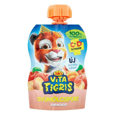 Gyümölcspüré SIÓ Vitatigris Barack 100% 90g üdítő, ásványviz, gyümölcslé