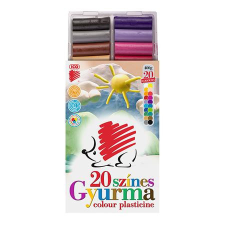 Gyurma, 400 g, ICO &quot;Süni&quot;, 20 különböző szín gyurma