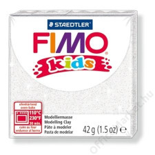  Gyurma, 42 g, égethető, FIMO Kids, glitteres fehér (FM8030052) süthető gyurma