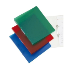Gyűrűskönyv A/4 4gyűrűs 20mm áttetsző Q-Connect kék naptár, kalendárium