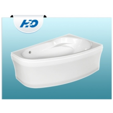 H2O Kitty aszimmetrikus akril kád balos 150x95 cm kád, zuhanykabin