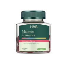  H&amp;B Multivitamin Felnőtt gumivitamin epres 30 db vitamin és táplálékkiegészítő