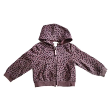  H&amp;M barna leopárdmintás kislány kapucnis pulóver (méret: 98/104) gyerek pulóver, kardigán