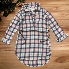 H&M Csinos kockás ing, bőrövvel gyerek póló