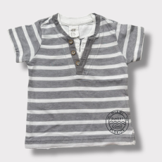 H&M szürke csíkos póló