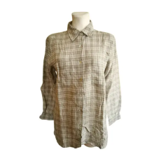  H&M világosbarna női lenvászon blúz (méret: 36/S)