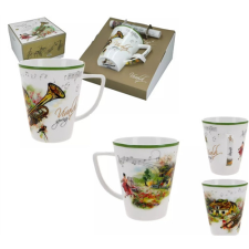H.C.840-7304 Porcelánbögre, 400ml, dobozban,Vivaldi:Négy évszak-tavasz bögrék, csészék