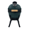 H.Koenig Faszén grill H.Koenig, Japanese Kamado BBQ 13", főzőfelület 26 cm, füstölés, sütés, lassú főzés, beépített hőmérő, bambusz fogantyú, kerámia test, levegő bemeneti és kimeneti nyílások, rozsda