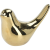 H&L Dekorace Bird 10 cm, zlatá, pohled nalevo