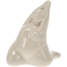 H&L Térdelő jóga szobor, 9 cm, bézs dekoráció
