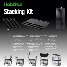 HABISTAT Stacking kit for Terrarium | bővítő készlet egymása építhető terráriumokhoz - 45x45 cm hüllőfelszerelés