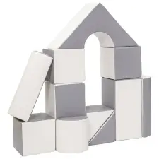  Habkockák – óriási építőkészlet 11 db white-grey készségfejlesztő