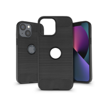 Haffner Apple iPhone 13 szilikon hátlap - Carbon Logo - fekete tok és táska