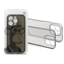 Haffner Apple iPhone 14 Pro szilikon hátlap - Gray Monkey - átlátszó tok és táska
