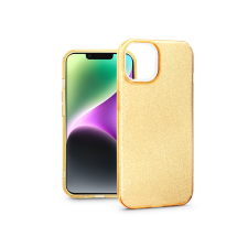 Haffner Apple iPhone 14 szilikon hátlap - Glitter - arany tok és táska